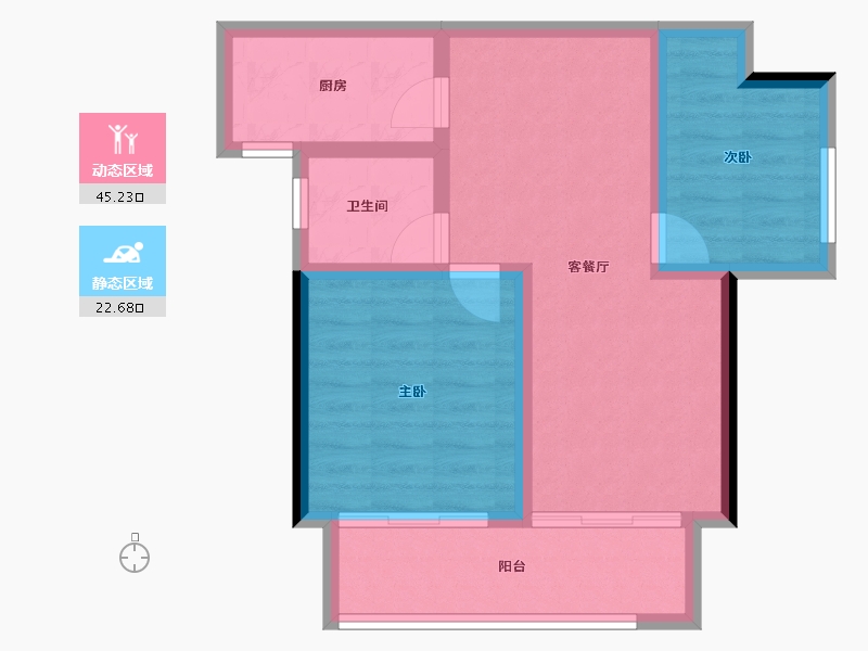 湖北省-恩施土家族苗族自治州-武汉城建中港城-59.90-户型库-动静分区