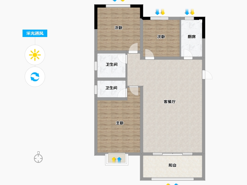 河南省-信阳市-建奇公园里-112.12-户型库-采光通风