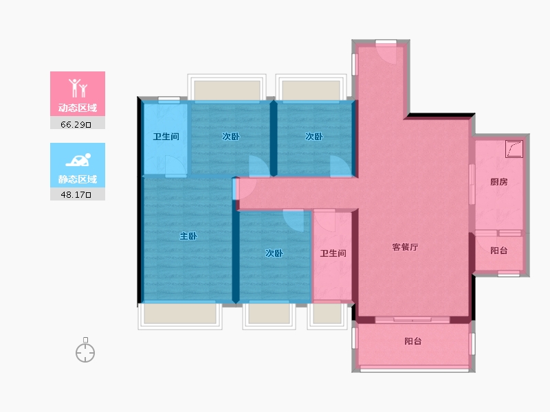 广东省-云浮市-中华文苑-110.00-户型库-动静分区