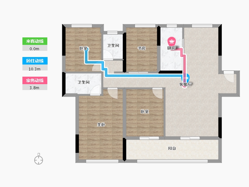 湖北省-武汉市-融创光谷壹号院-108.58-户型库-动静线