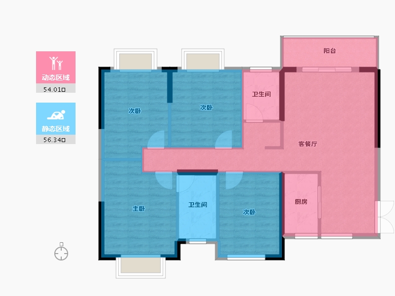 贵州省-安顺市-天瀑城-100.08-户型库-动静分区