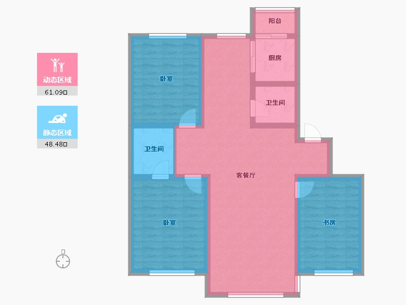 吉林省-松原市-华阳·润阳国际-98.09-户型库-动静分区