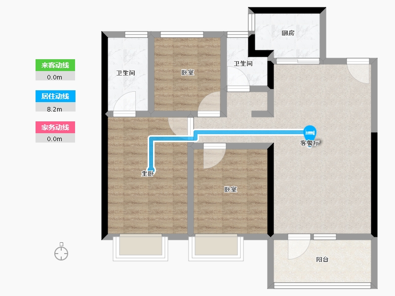 江西省-抚州市-当代城MOMΛ-82.41-户型库-动静线