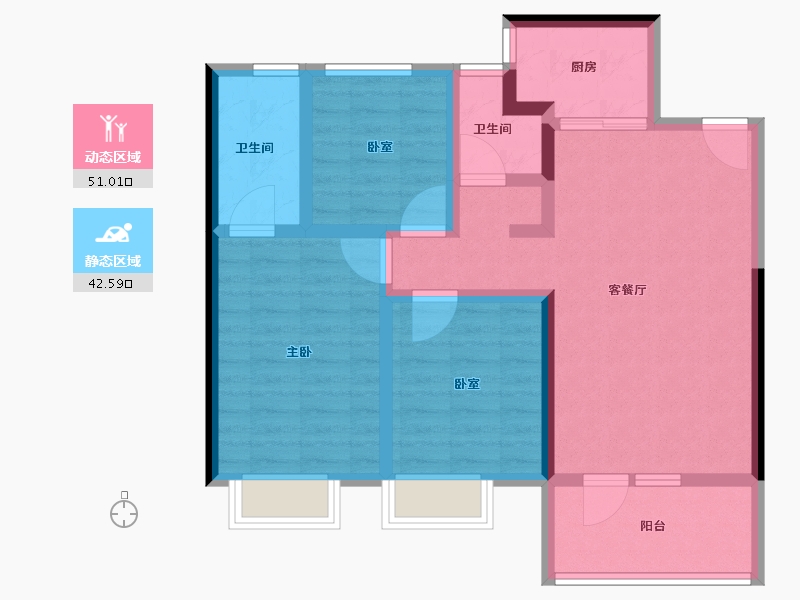 江西省-抚州市-当代城MOMΛ-82.41-户型库-动静分区