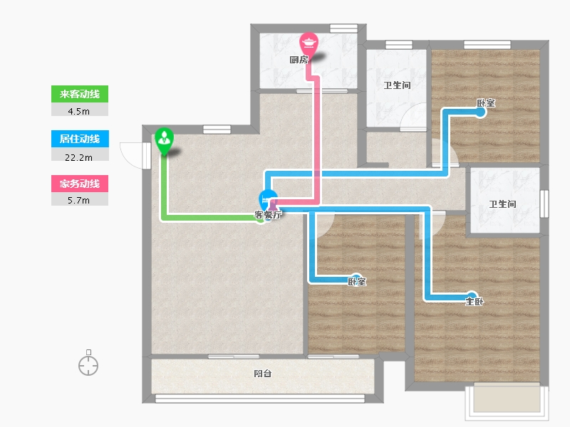 安徽省-宿州市-翔豪·新都-94.40-户型库-动静线