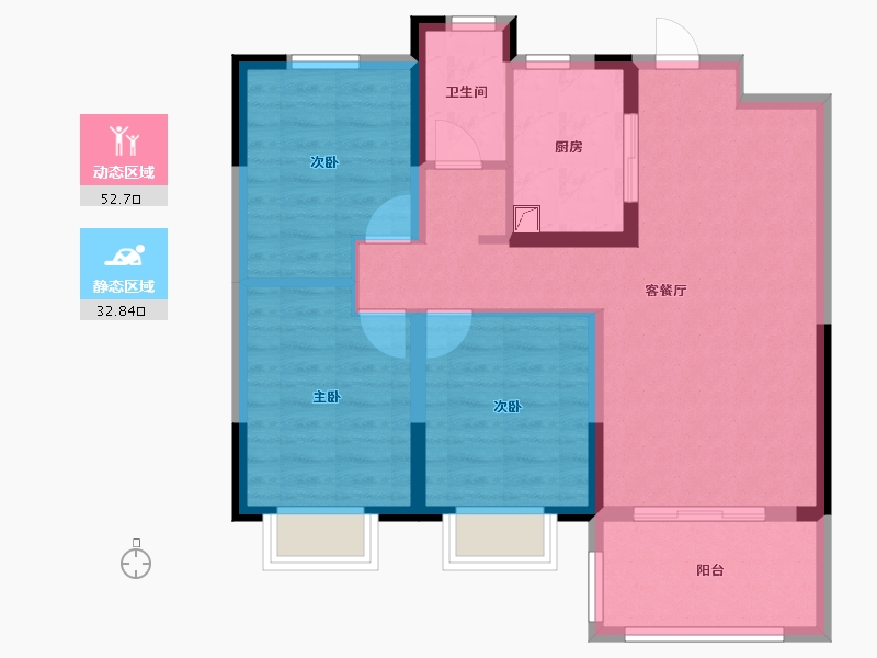 山东省-济宁市-中营畅园-76.00-户型库-动静分区