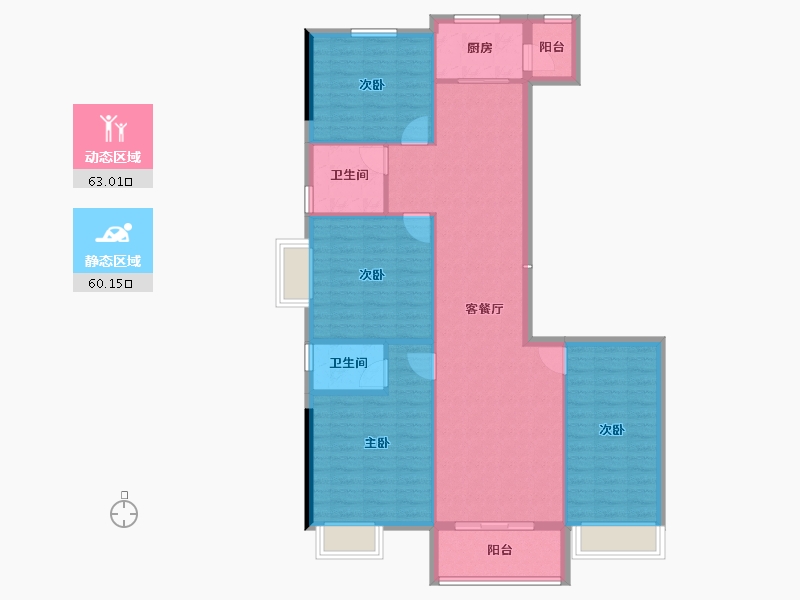 安徽省-宿州市-彼岸星城·融耀-112.80-户型库-动静分区