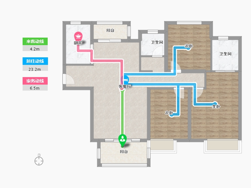 河南省-焦作市-春城·星河湾-98.25-户型库-动静线