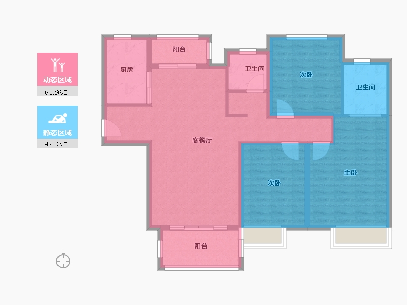 河南省-焦作市-春城·星河湾-98.25-户型库-动静分区