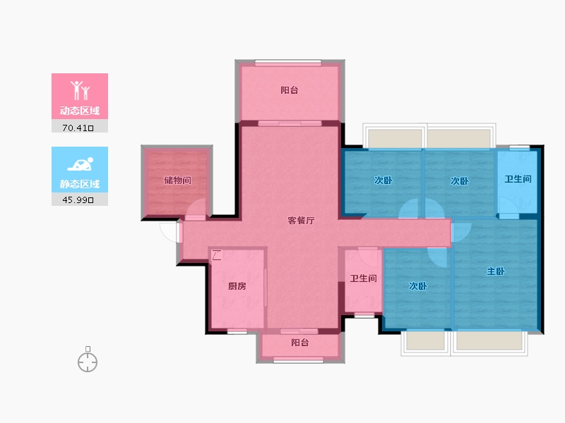 广西壮族自治区-南宁市-龙光玖誉湾-104.00-户型库-动静分区