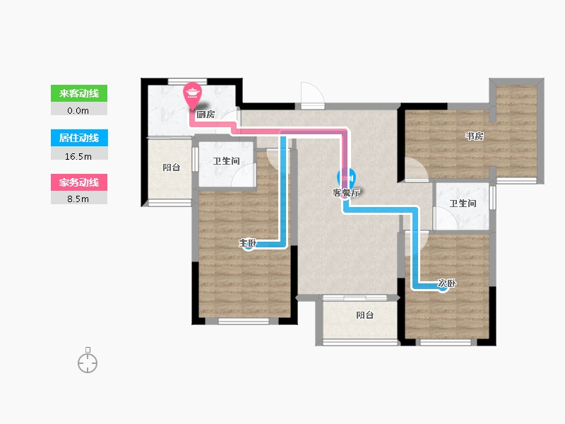 山东省-菏泽市-中铂新天地-91.20-户型库-动静线