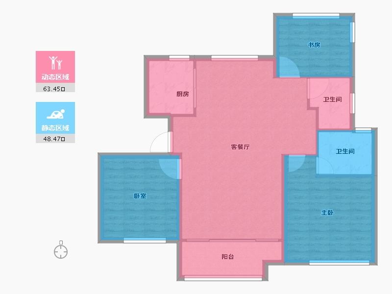 河南省-开封市-绿城·桃李春风-102.40-户型库-动静分区