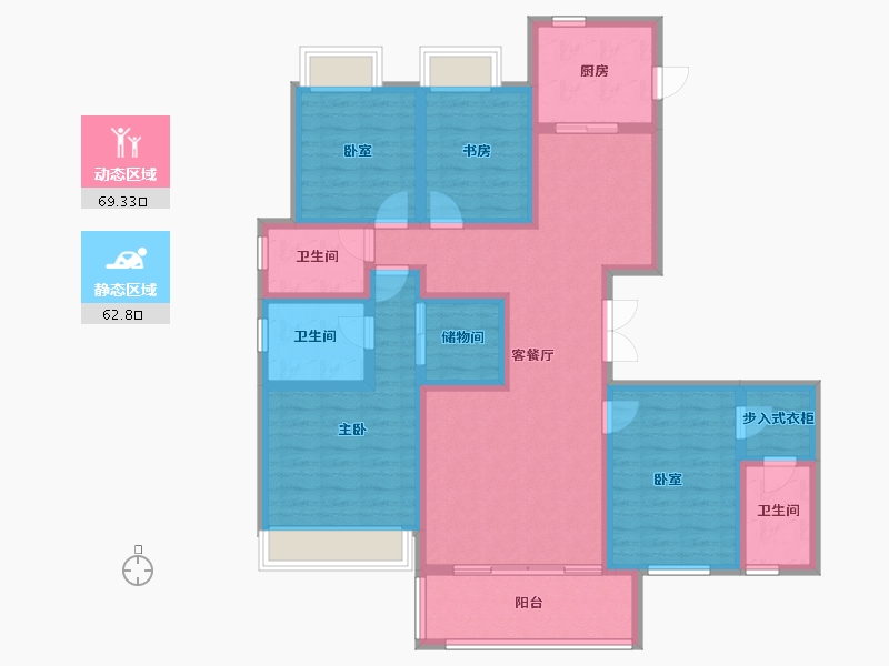 湖北省-恩施土家族苗族自治州-武汉城建中港城-116.46-户型库-动静分区