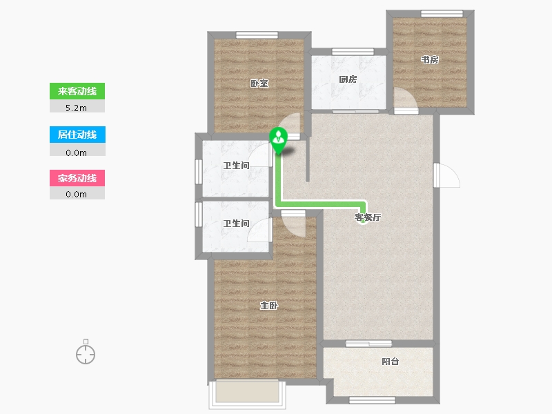 安徽省-宿州市-翔豪·新都-94.40-户型库-动静线