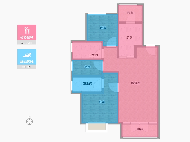 河北省-承德市-中冶兴隆新城·红石郡-92.00-户型库-动静分区