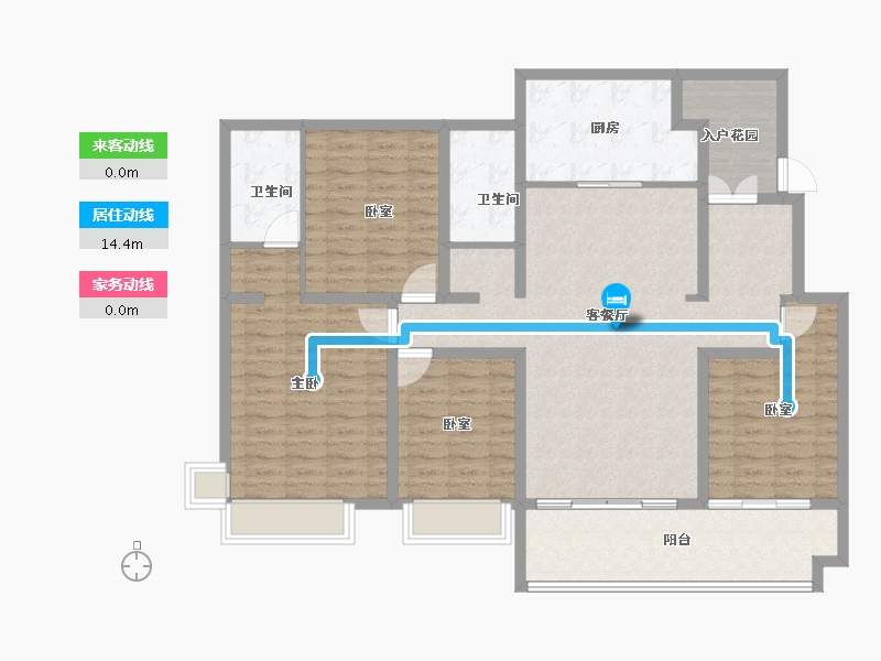 山东省-菏泽市-中央公馆·文庭雅苑-135.20-户型库-动静线