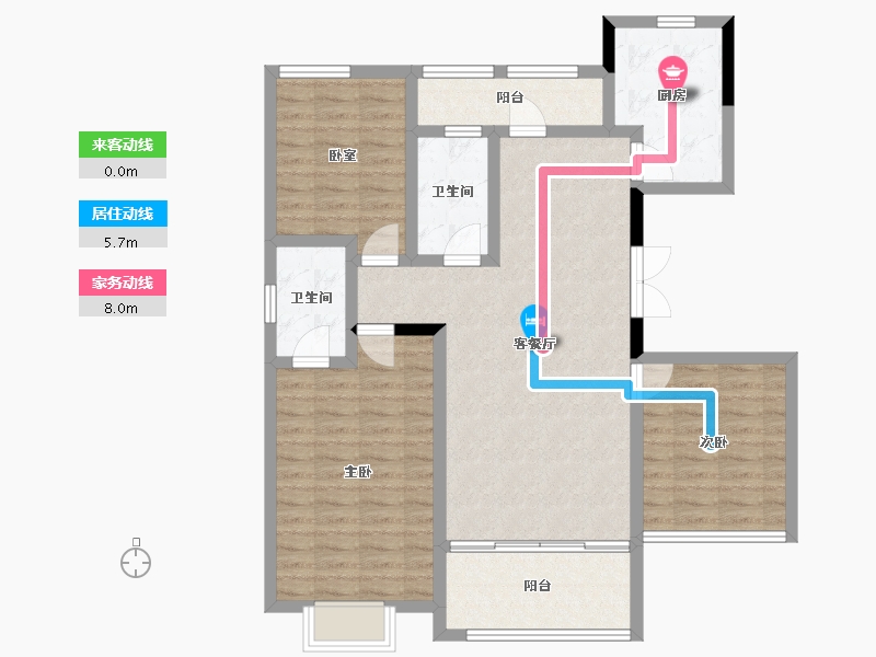 河北省-承德市-中冶兴隆新城·红石郡-99.07-户型库-动静线