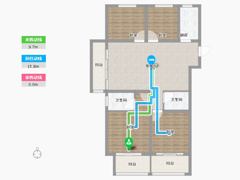 山东省-菏泽市-中央公馆·文庭雅苑-120.19-户型库-动静线