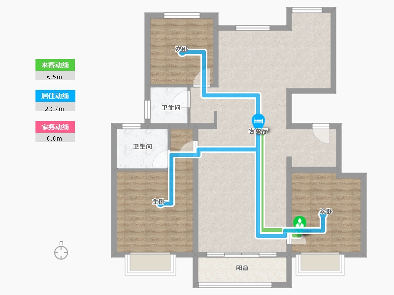 河北省-石家庄市-石家庄众人翡丽湾-99.87-户型库-动静线