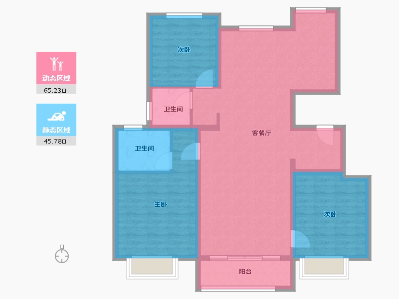 河北省-石家庄市-石家庄众人翡丽湾-99.87-户型库-动静分区