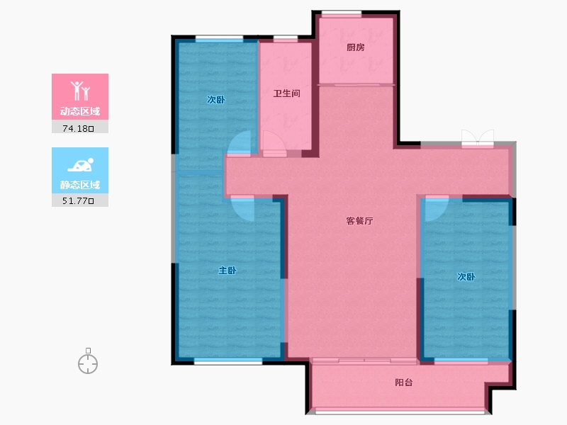 山东省-淄博市-宙合壹品-113.89-户型库-动静分区