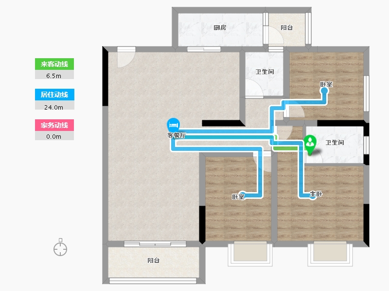 贵州省-铜仁市-西南国际商贸城·丹都花园-97.70-户型库-动静线