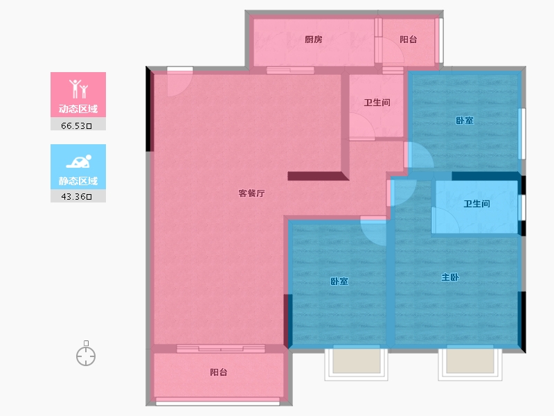 贵州省-铜仁市-西南国际商贸城·丹都花园-97.70-户型库-动静分区