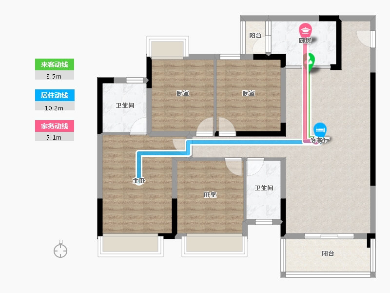 四川省-泸州市-久力丹城领秀-109.37-户型库-动静线