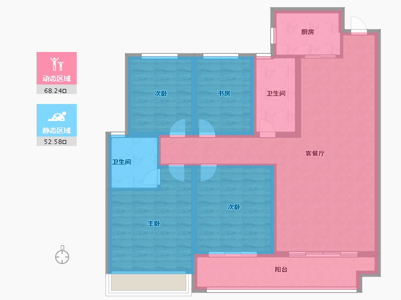 山东省-菏泽市-单县佳和城-108.00-户型库-动静分区