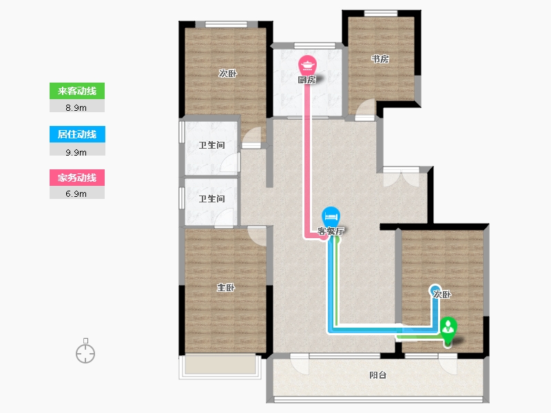 河北省-石家庄市-保利云上-142.62-户型库-动静线