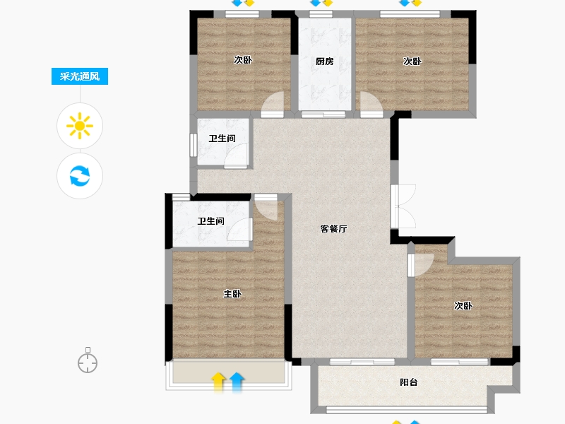 河南省-焦作市-东方今典境界-108.01-户型库-采光通风