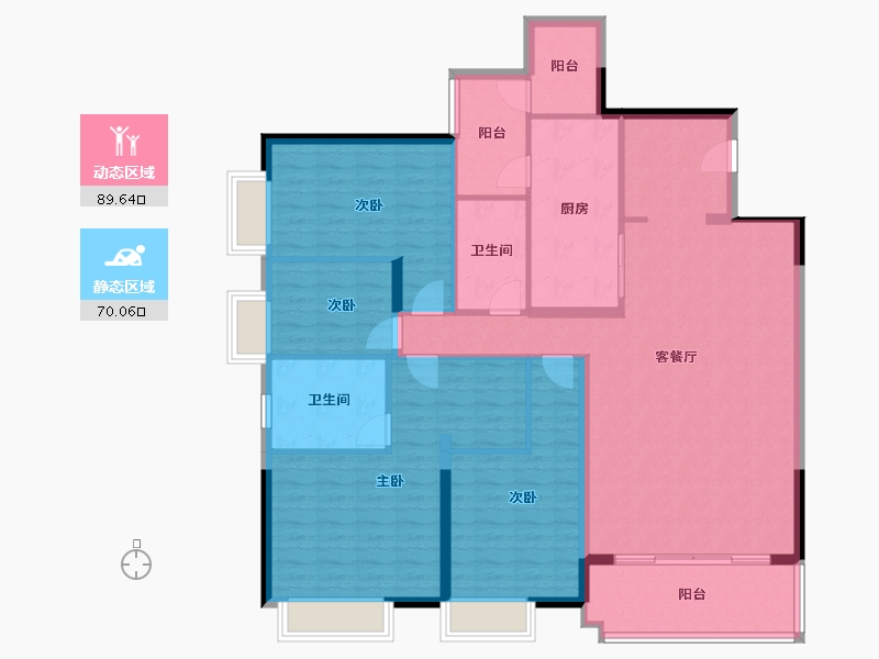 广东省-广州市-君御雅苑-145.54-户型库-动静分区