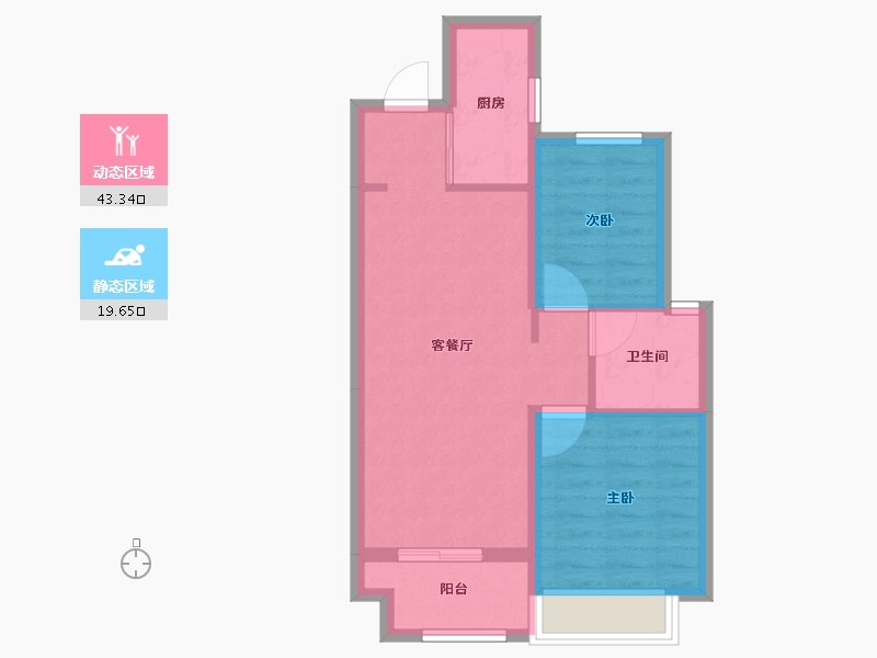 浙江省-温州市-置信弘润海上传奇-56.00-户型库-动静分区