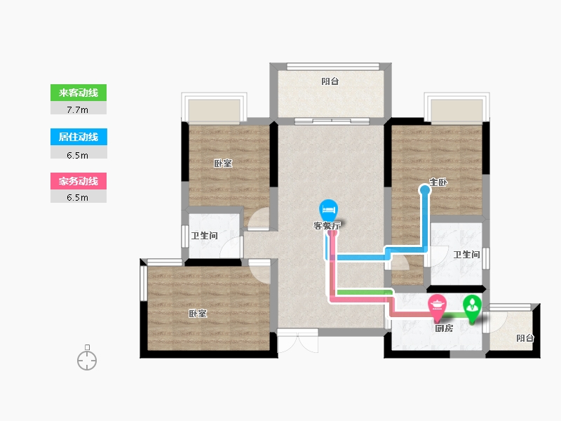 四川省-眉山市-北城时代-79.00-户型库-动静线