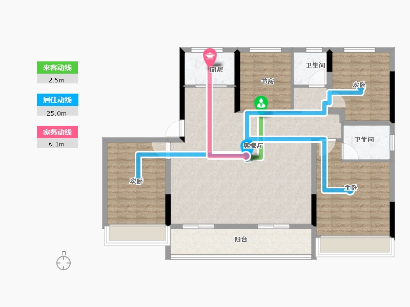 浙江省-温州市-德信天宸-111.20-户型库-动静线