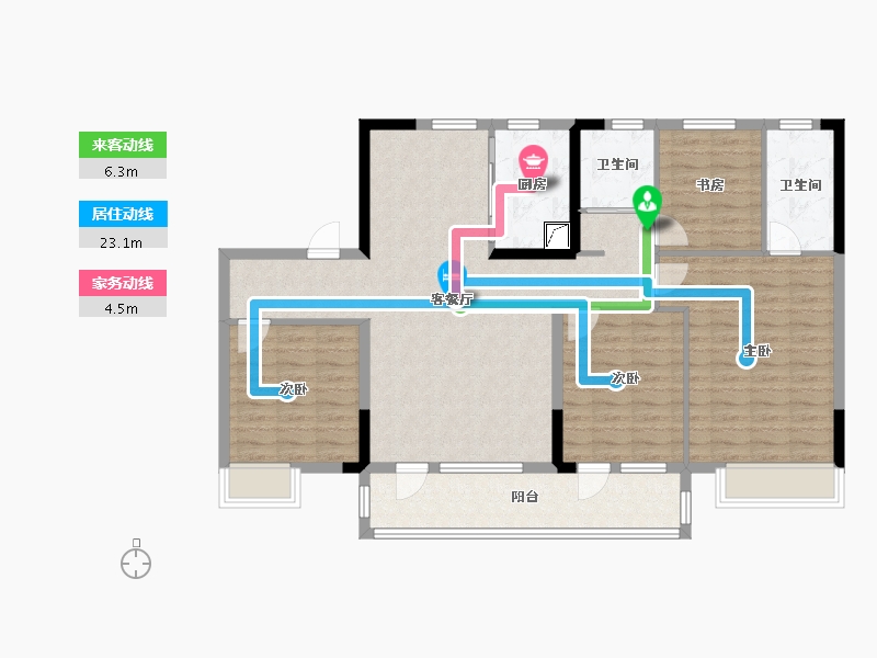 山东省-潍坊市-潍坊碧桂园天-114.40-户型库-动静线