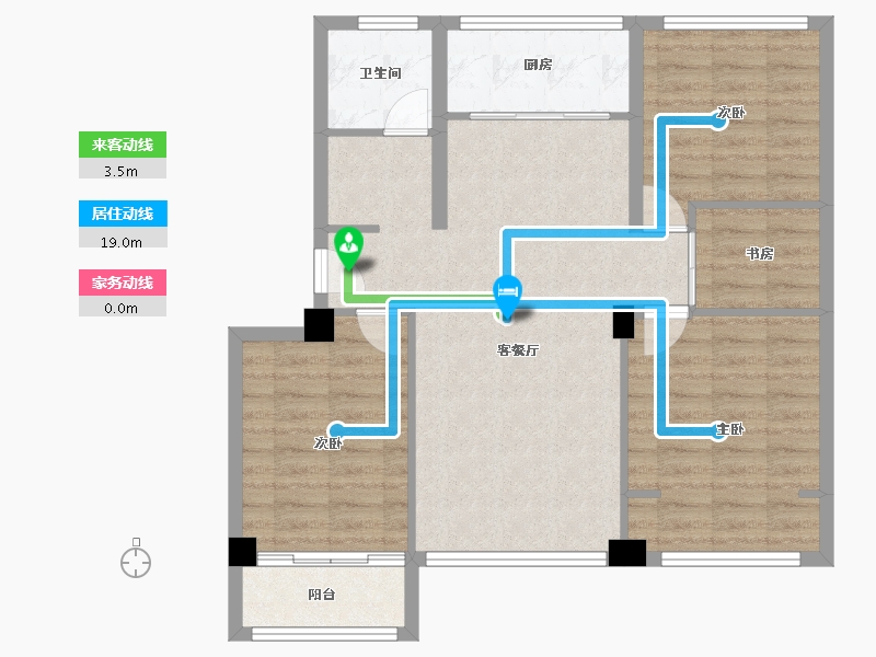 山东省-烟台市-晓龙子文学府-85.99-户型库-动静线