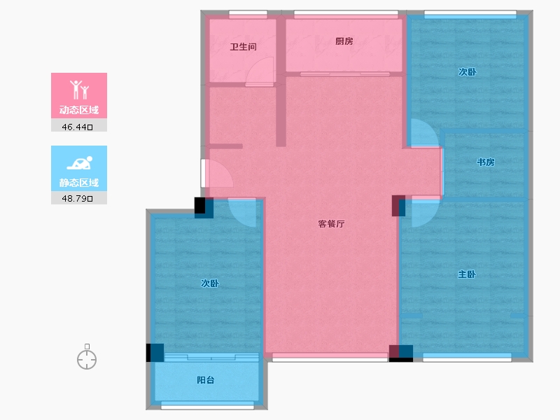 山东省-烟台市-晓龙子文学府-85.99-户型库-动静分区