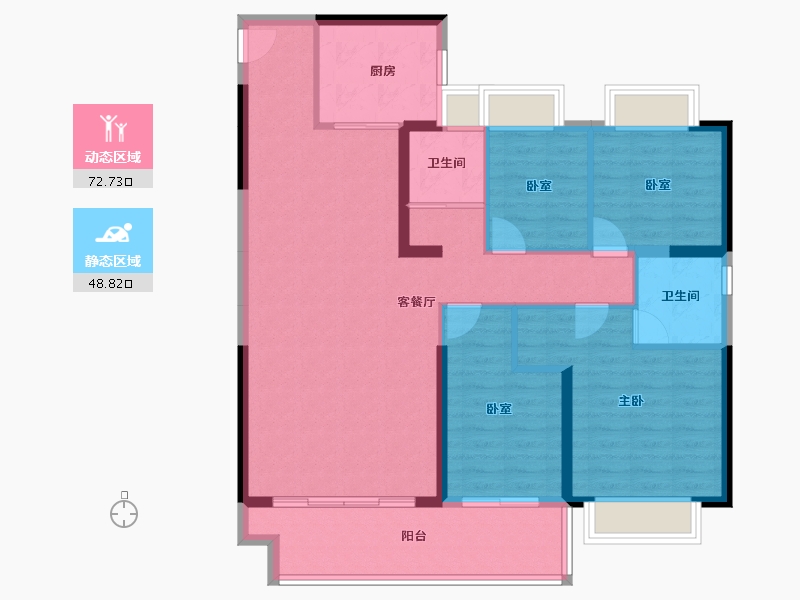 湖南省-郴州市-临武碧桂园-109.99-户型库-动静分区