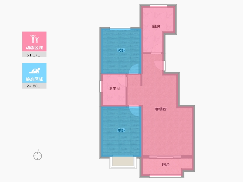 河北省-石家庄市-石家庄众人翡丽湾-67.68-户型库-动静分区