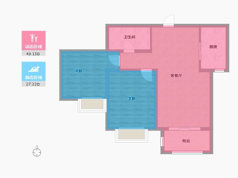 河北省-邢台市-新华里188号-68.08-户型库-动静分区