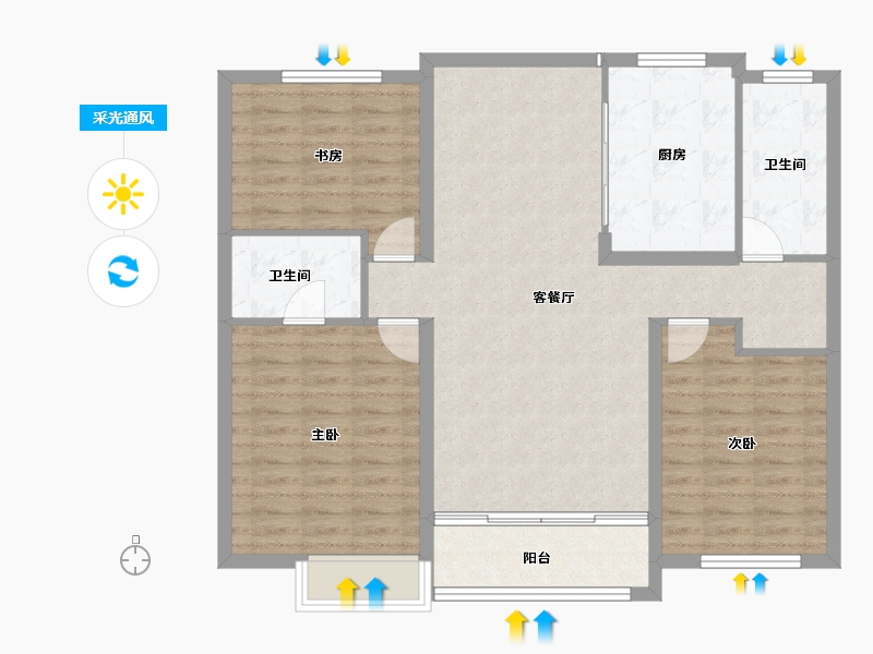 山东省-德州市-红烨一品-101.49-户型库-采光通风