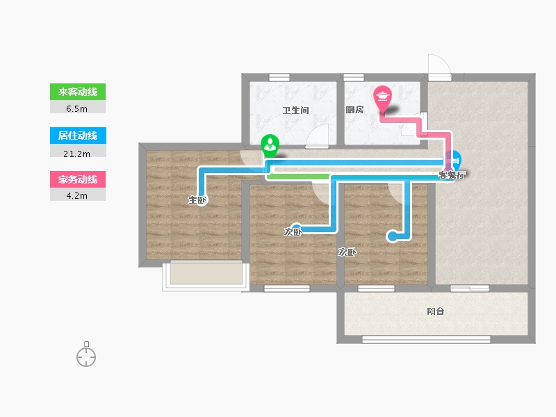 河南省-许昌市-中梁西都府-84.00-户型库-动静线