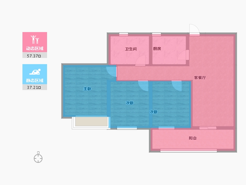 河南省-许昌市-中梁西都府-84.00-户型库-动静分区