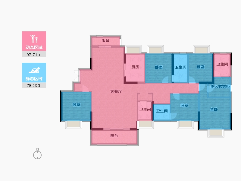 江西省-赣州市-城发，东山之冠-201.00-户型库-动静分区