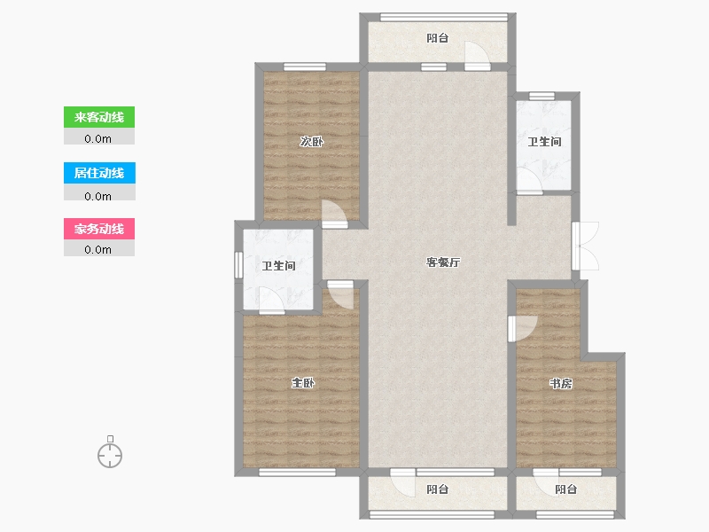 辽宁省-铁岭市-汇合・沣林居三期-128.34-户型库-动静线