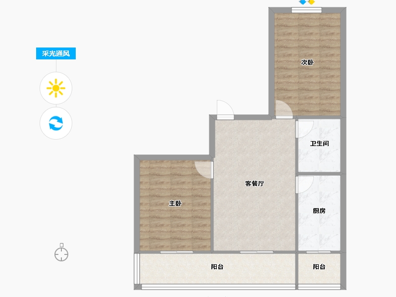 天津-天津市-兴河里小区-83.00-户型库-采光通风