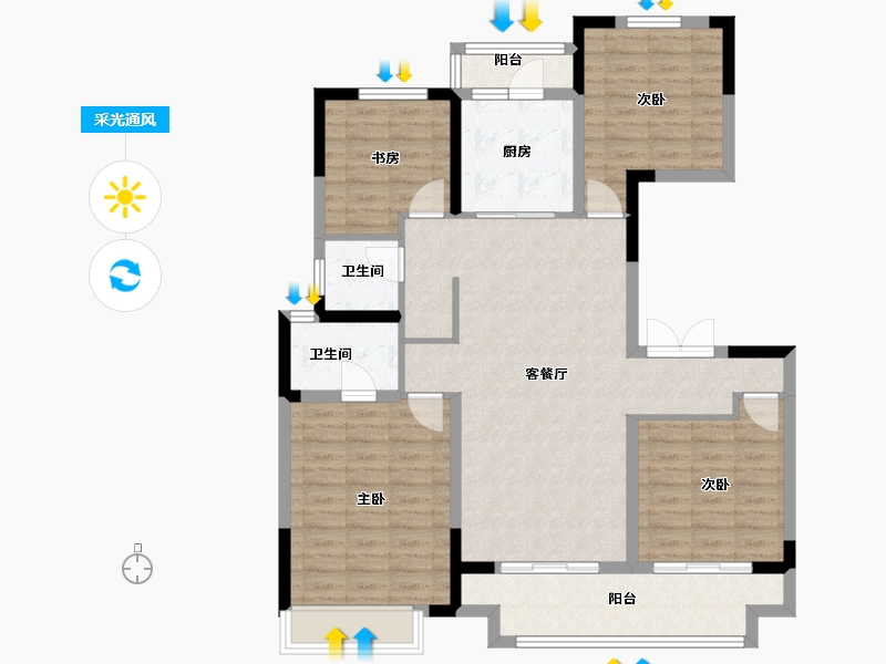 河南省-焦作市-东方今典境界-108.01-户型库-采光通风