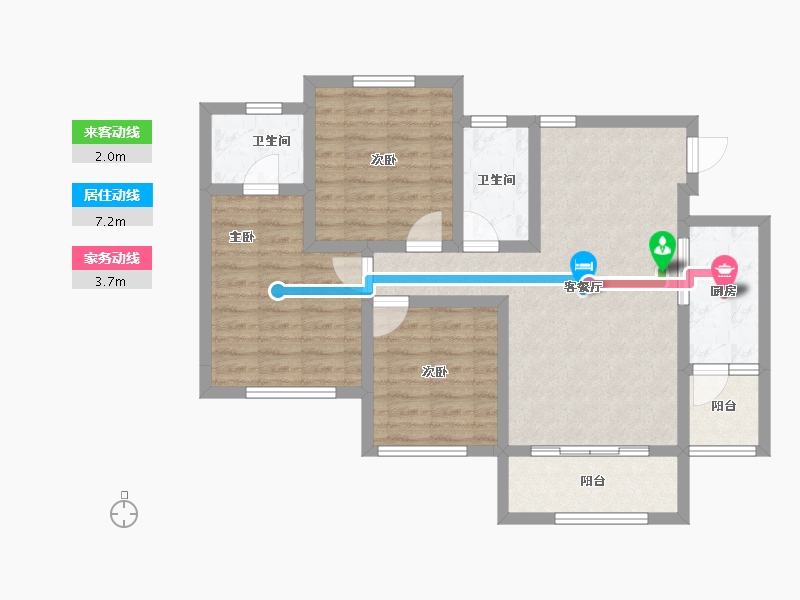 四川省-遂宁市-金宏·青龙湾-80.61-户型库-动静线