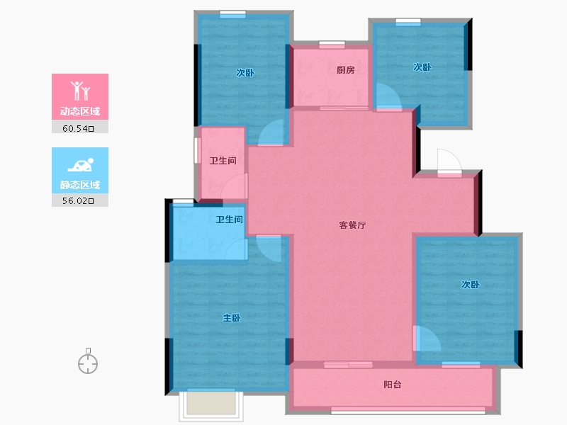 河南省-许昌市-中梁西都府-104.19-户型库-动静分区